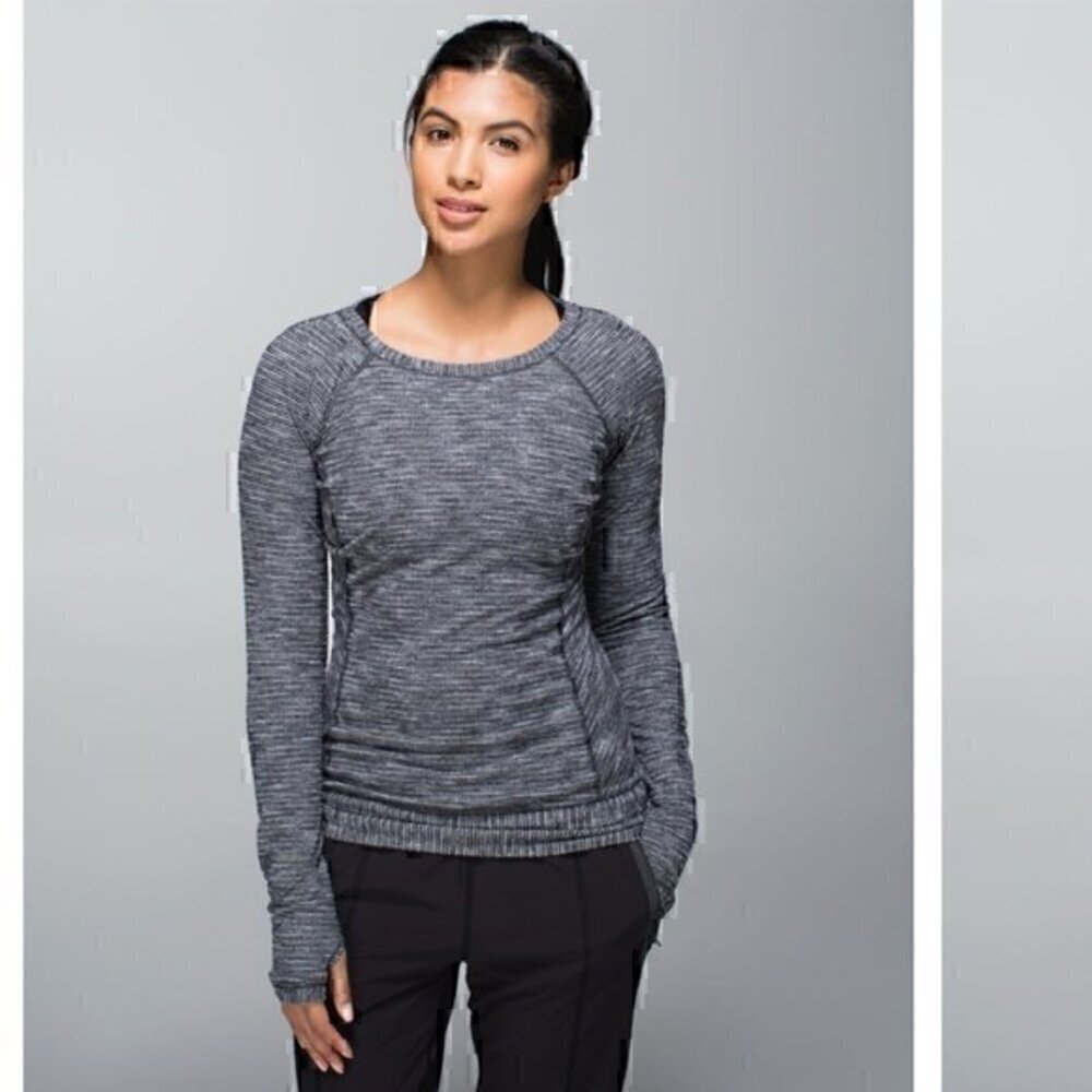 Lululemon Race Your Pace Long Sleeve Coco Pique Black